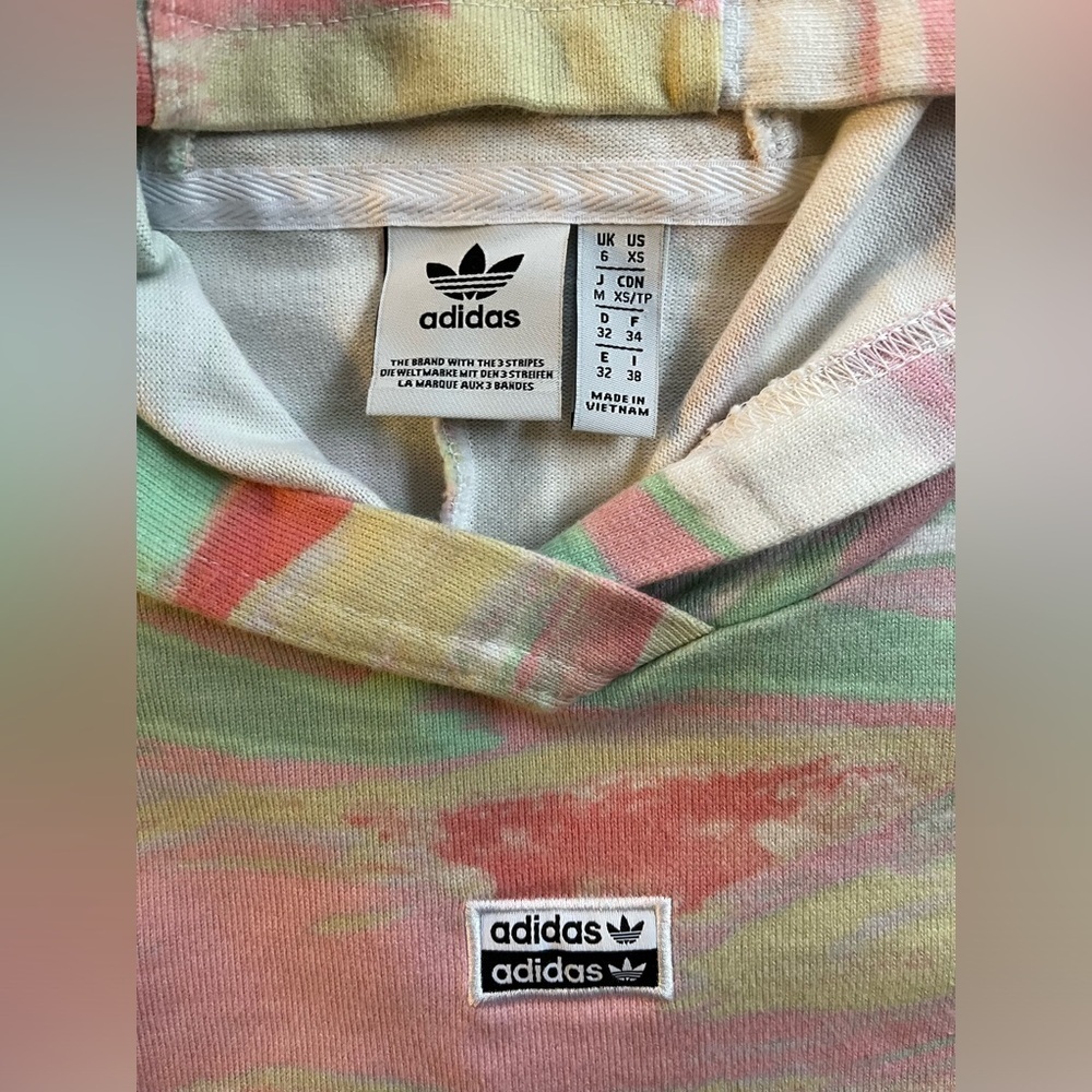 Adidas Pastel marble crop hoodie - Picture 4 of 8
